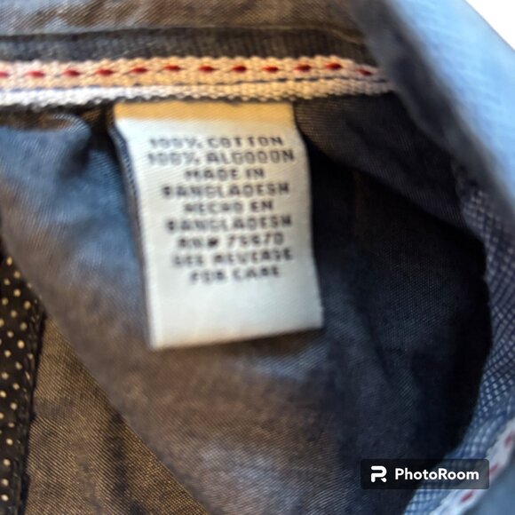 Thread & Cloth Mens Shirt Blue Jean Denim Button Up Long Sleeve XXL 100% Cotton - Picture 6 of 10